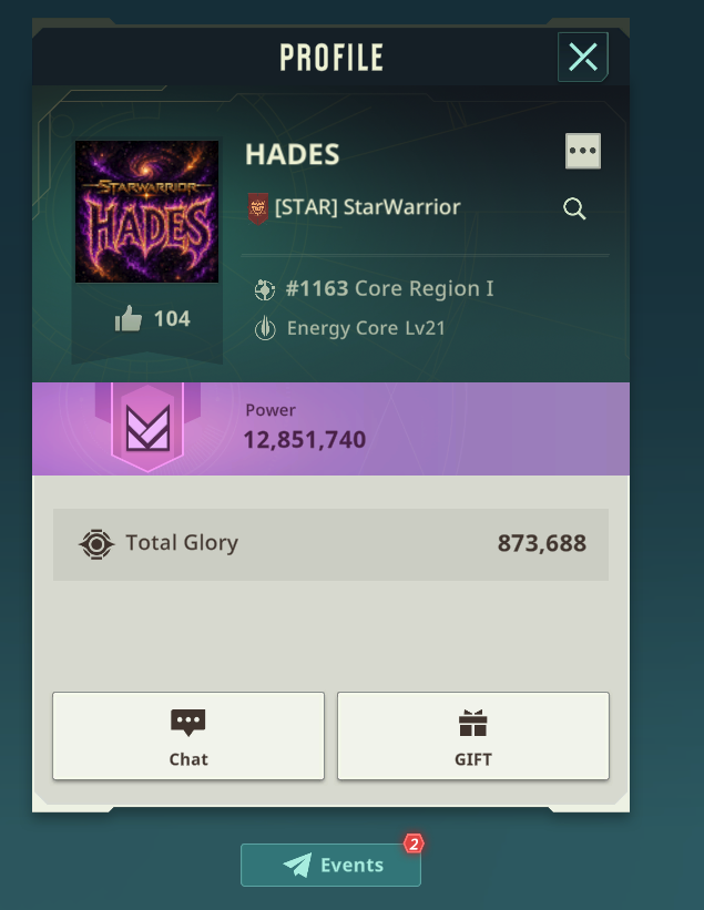 HADES in-game Chairman profile reference